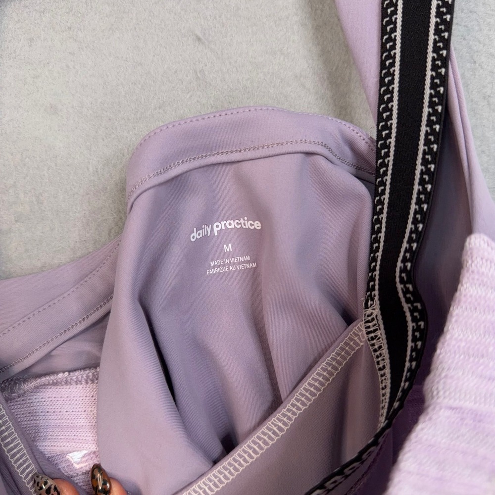Daily Practice Dress Womens Medium Lavender Colorblock Athleisure Bodycon MIdi - Picture 5 of 10